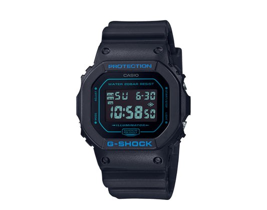 Casio G-Shock Digital Resin Black/Blue Men's Watch DW5600BBM-1