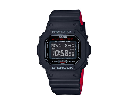Casio G-Shock DW5600 Digital Resin Black/Red Men's Watch DW5600HR-1