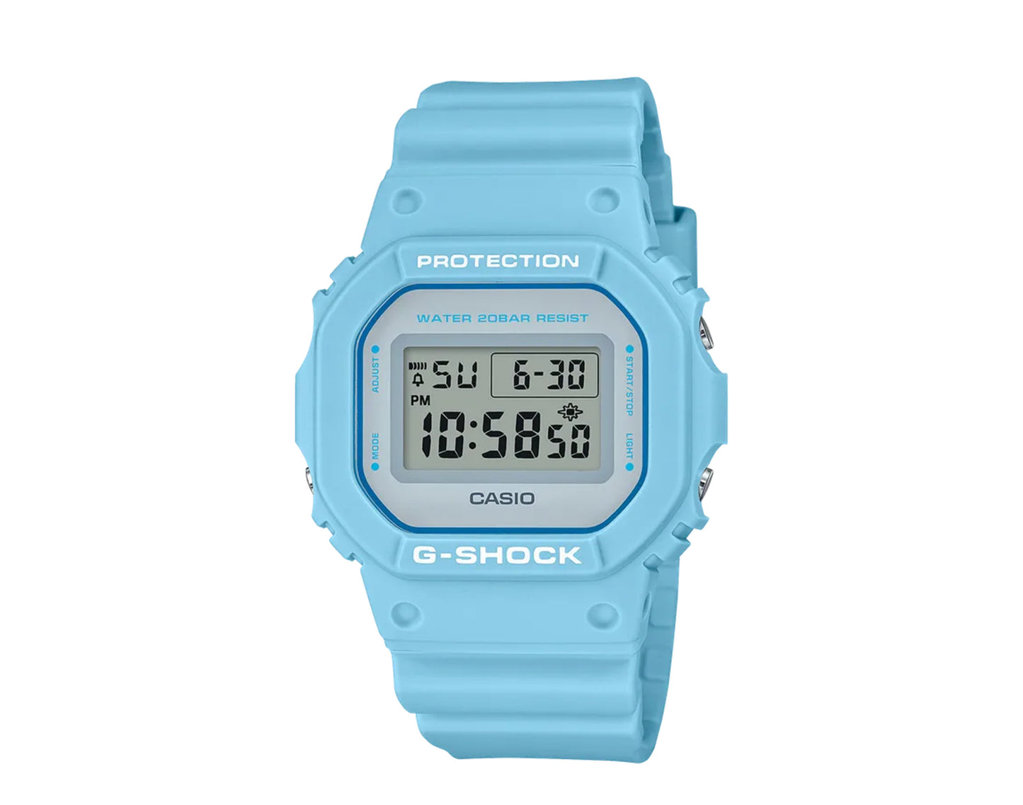 Casio G-Shock DW5600SC Digital Resin Pale Blue Watch DW5600SC-2
