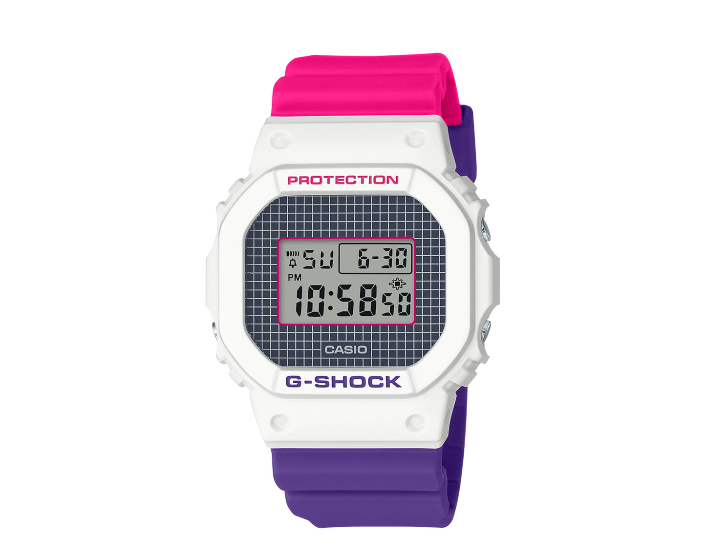 Casio G-Shock DW5600 Digital Resin Limited White/Purple/Pink Watch DW5600THB-7