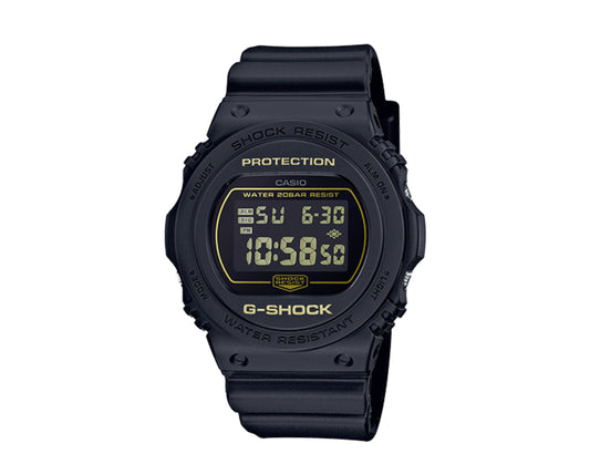 Casio G-Shock DW5700 Digital Resin Black/Gold Watch DW5700BBM-1
