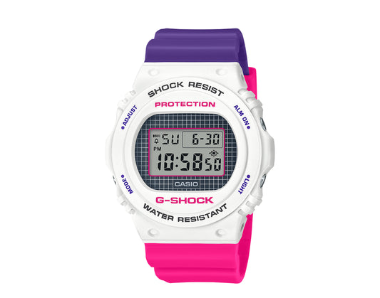 Casio G-Shock DW5700THB LE Digital Resin White/Purple/Pink Watch DW5700THB-7