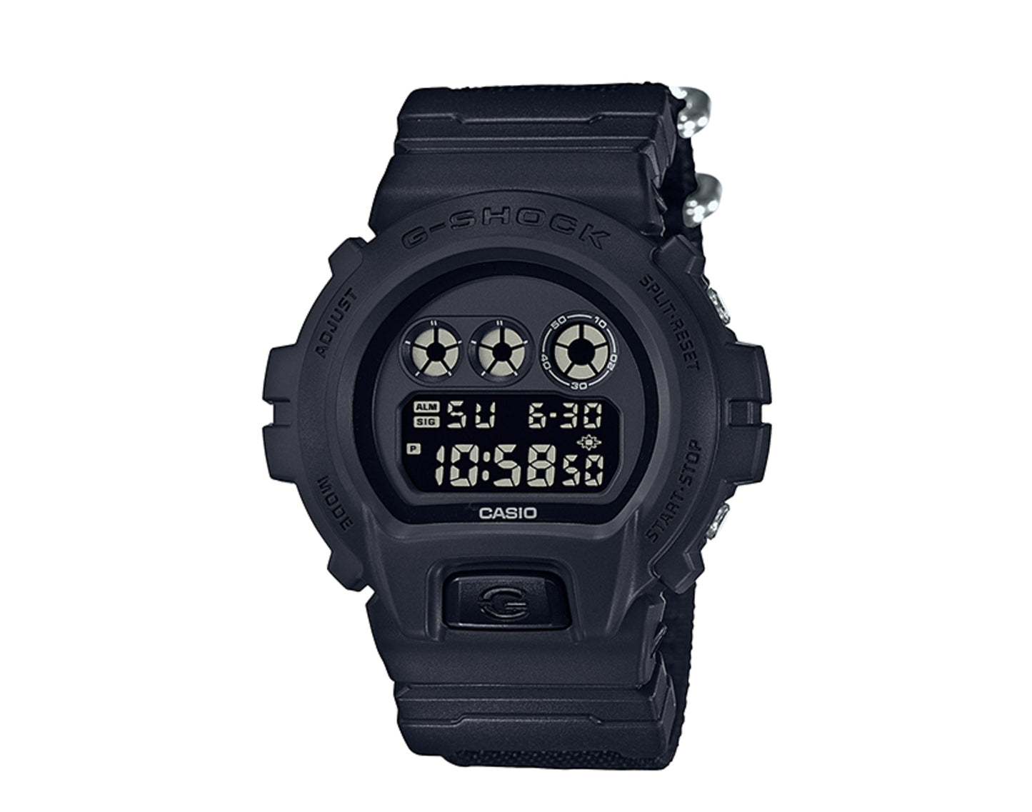 Casio G-Shock Black Out Digital Resin Cloth Band Black Men's Watch DW6900BBN-1