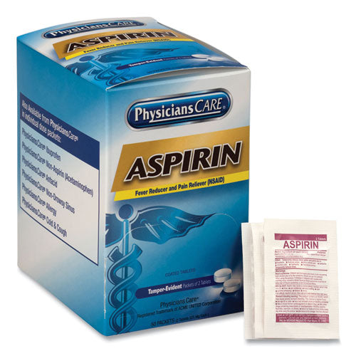 PhysiciansCare Aspirin Medication, Two-Pack, 50 Packs-Box 90014-002