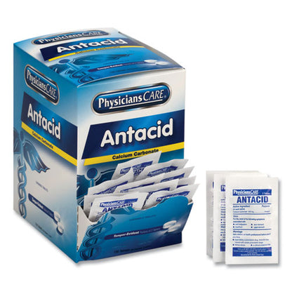 PhysiciansCare Antacid Calcium Carbonate Medication, Two-Pack, 50 Packs-Box 90089