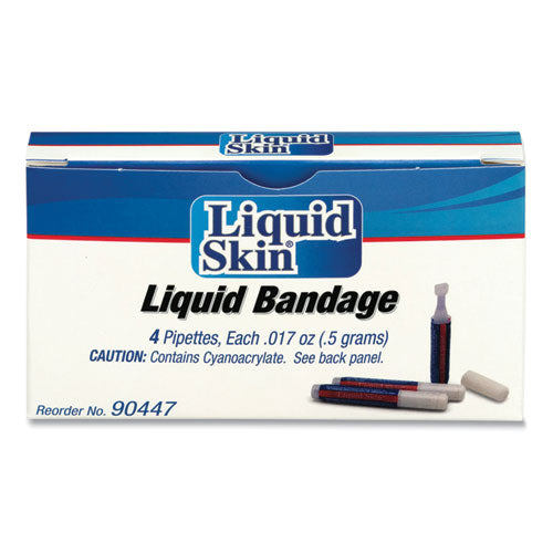 PhysiciansCare by First Aid Only Liquid Bandage, 0.017 oz Pipette, 4-Box 90447