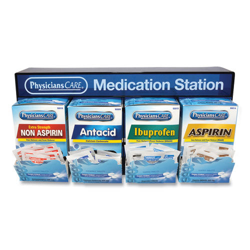 PhysiciansCare Medication Station: Aspirin, Ibuprofen, Non Aspirin Pain Reliever, Antacid 90780