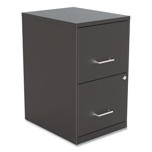 Alera Soho Vertical File Cabinet, 2 Drawers: File-File, Letter, Charcoal, 14" x 18" x 24.1" 2806760