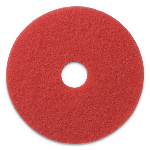 Americo Buffing Pads, 14" Diameter, Red, 5-Carton 404414