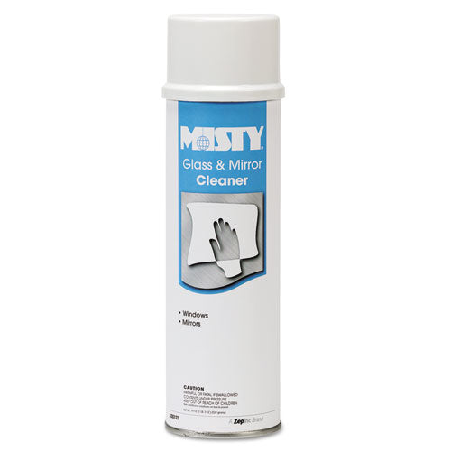 Misty Glass and Mirror Cleaner with Ammonia, 19 oz Aerosol Spray, 12-Carton 1001447