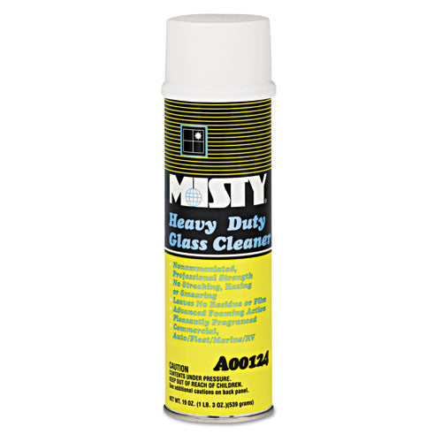 Misty Heavy-Duty Glass Cleaner, Citrus, 20 oz Aerosol Spray, 12-Carton 1001482