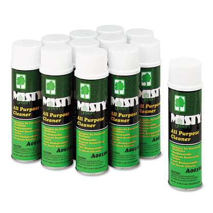 Misty Green All-Purpose Cleaner, Citrus Scent, 19 oz Aerosol Spray, 12-Carton 1001583