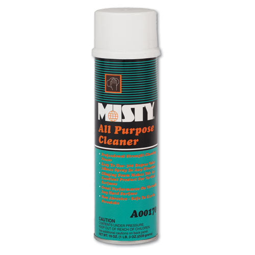 Misty All-Purpose Cleaner, Mint Scent, 19 oz Aerosol Spray, 12-Carton 1001592