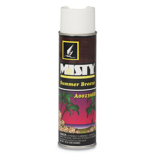 Misty Handheld Air Deodorizer, Summer Breeze, 10 oz Aerosol Spray, 12-Carton 1001868