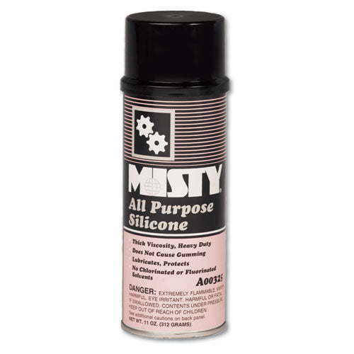Misty All-Purpose Silicone Spray Lubricant, Aerosol Can, 11oz, 12-Carton 1002092