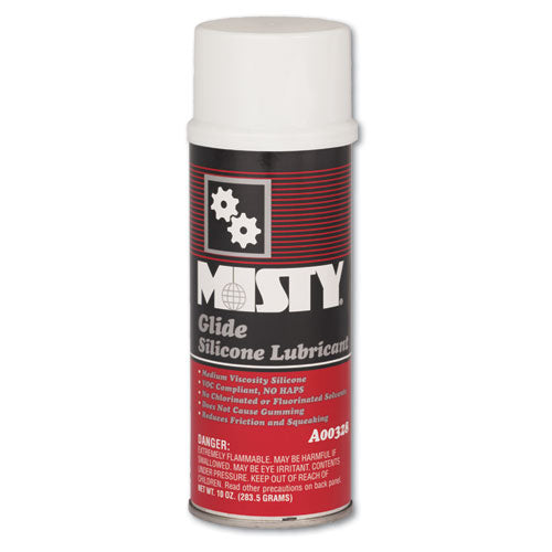 Misty Glide Silicone Lubricant, Unscented, 10 oz. Aerosol Can, 12-Carton 1033570