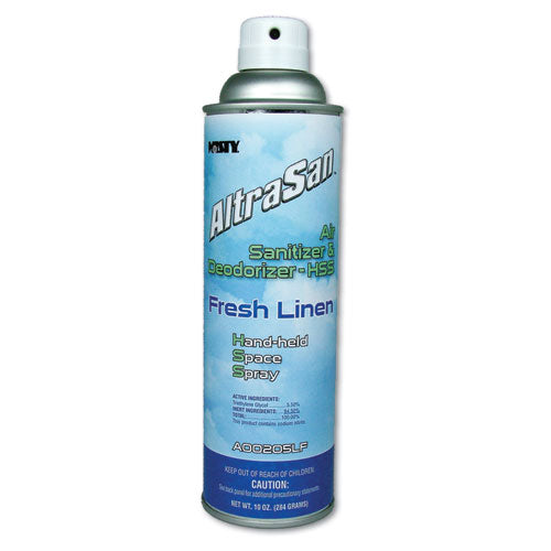 Misty Handheld Air Sanitizer-Deodorizer, Fresh Linen, 10 oz Aerosol Spray, 12-Carton 1037236