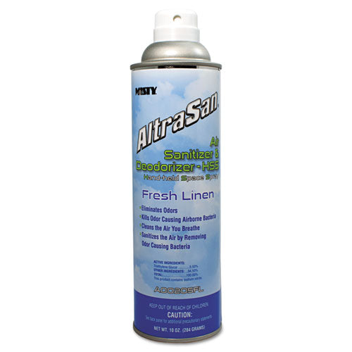 Misty AltraSan Air Sanitizer and Deodorizer, Fresh Linen, 10 oz Aerosol Spray 1037236