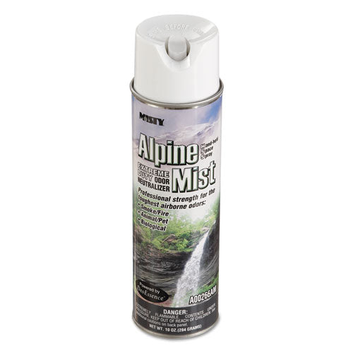 Misty Hand-Held Odor Neutralizer, Alpine Mist, 10 oz Aerosol Spray, 12-Carton 1039394