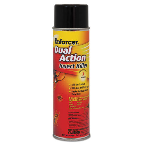 Enforcer Dual Action Insect Killer, For Flying-Crawling Insects, 17oz Aerosol,12-Carton 1047651