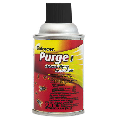 Enforcer Purge I Metered Flying Insect Killer, 7.3 oz Aerosol, Unscented, 12-Carton EPMFIK7