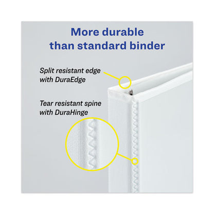 Avery Heavy-Duty View Binder with DuraHinge, One Touch EZD Rings and Extra-Wide Cover, 3 Ring, 3" Capacity, 11 x 8.5, White, (1321) 01321
