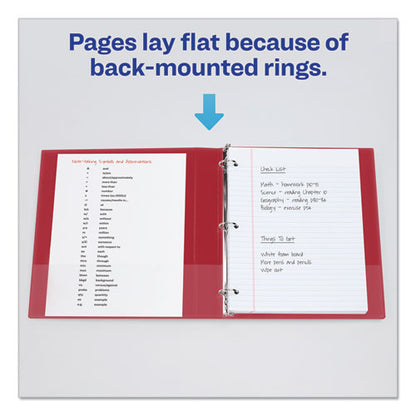 Avery Economy Non-View Binder with Round Rings, 3 Rings, 1" Capacity, 11 x 8.5, Red, (3310) 03310