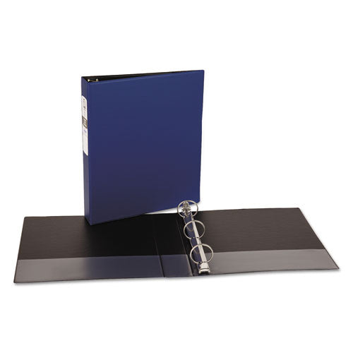 Avery Economy Non-View Binder with Round Rings, 3 Rings, 1.5" Capacity, 11 x 8.5, Blue, (3400) 03400