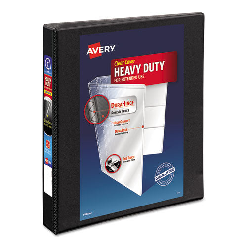 Avery Heavy-Duty Non Stick View Binder with DuraHinge and Slant Rings, 3 Rings, 1" Capacity, 11 x 8.5, Black, (5300) 05300