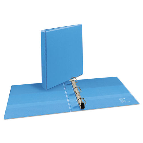 Avery Heavy-Duty Non Stick View Binder with DuraHinge and Slant Rings, 3 Rings, 1" Capacity, 11 x 8.5, Light Blue, (5301) 05301