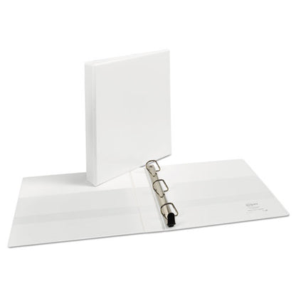 Avery Heavy-Duty Non Stick View Binder with DuraHinge and Slant Rings, 3 Rings, 1" Capacity, 11 x 8.5, White, (5304) 05304