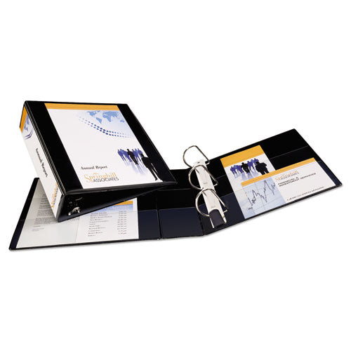 Avery Heavy-Duty Non Stick View Binder with DuraHinge and Slant Rings, 3 Rings, 3" Capacity, 11 x 8.5, Black, (5600) 05600