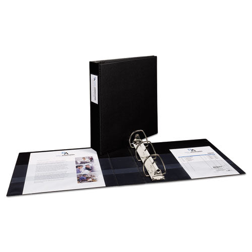 Avery Durable Non-View Binder with DuraHinge and EZD Rings, 3 Rings, 2" Capacity, 11 x 8.5, Black, (8502) 08502