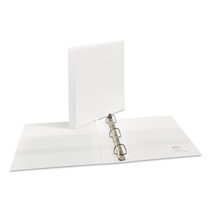 Avery Durable View Binder with DuraHinge and EZD Rings, 3 Rings, 1" Capacity, 11 x 8.5, White, (9301) 09301