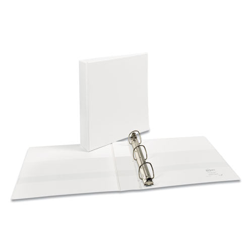 Avery Durable View Binder with DuraHinge and EZD Rings, 3 Rings, 1.5" Capacity, 11 x 8.5, White, (9401) 09401
