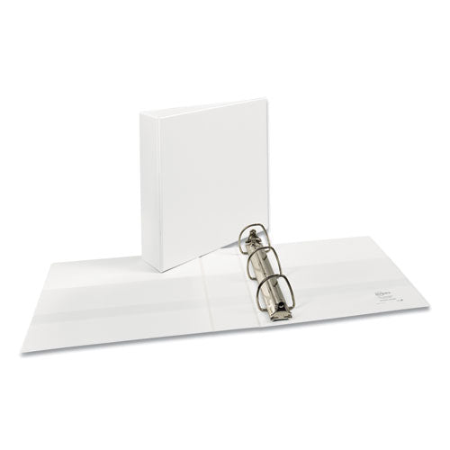 Avery Durable View Binder with DuraHinge and EZD Rings, 3 Rings, 2" Capacity, 11 x 8.5, White, (9501) 09501