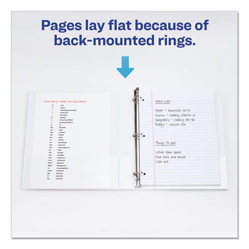 Avery Legal Durable View Binder with Round Rings, 3 Rings, 1" Capacity, 14 x 8.5, White 16500