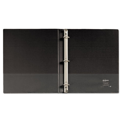 Avery Durable View Binder with DuraHinge and Slant Rings, 3 Rings, 0.5" Capacity, 11 x 8.5, Black 17001