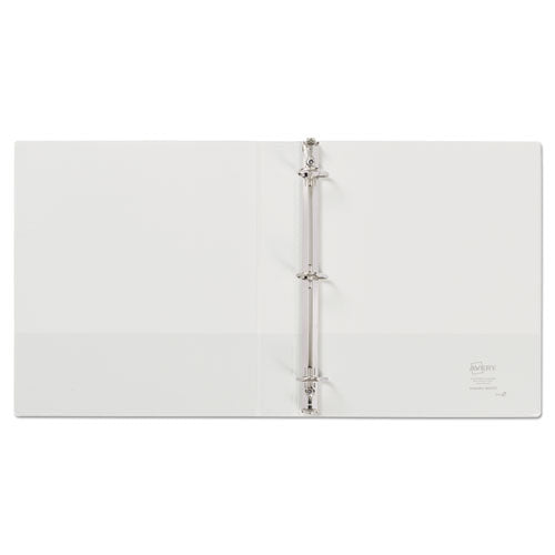 Avery Durable View Binder with DuraHinge and Slant Rings, 3 Rings, 1" Capacity, 11 x 8.5, White 17012