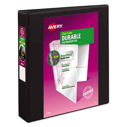 Avery Durable View Binder with DuraHinge and Slant Rings, 3 Rings, 1.5" Capacity, 11 x 8.5, Black 17021