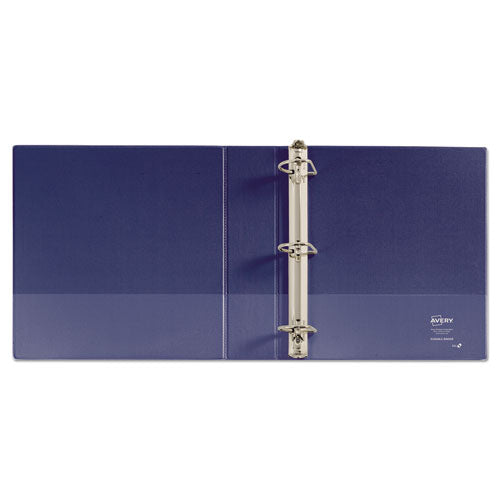 Avery Durable View Binder with DuraHinge and Slant Rings, 3 Rings, 2" Capacity, 11 x 8.5, Blue 17034