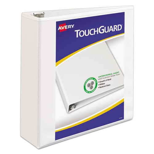 Avery TouchGuard Protection Heavy-Duty View Binders with Slant Rings, 3 Rings, 3" Capacity, 11 x 8.5, White 17144