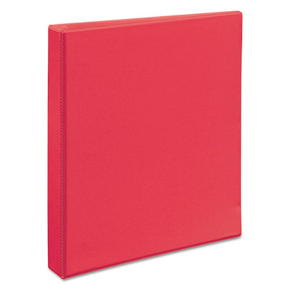 Avery Durable View Binder with DuraHinge and Slant Rings, 3 Rings, 1" Capacity, 11 x 8.5, Coral 17293
