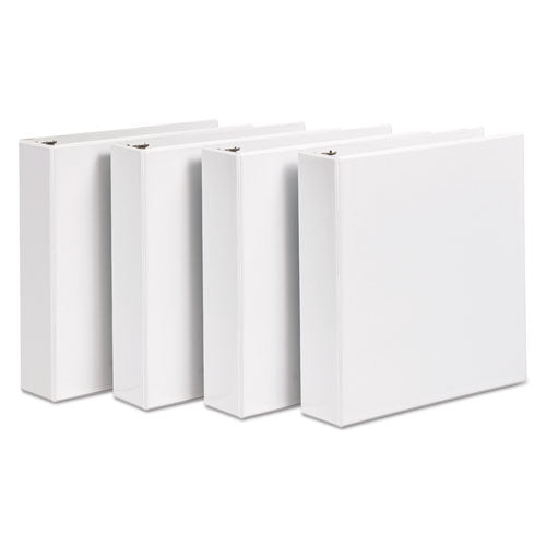 Avery Durable View Binder with DuraHinge and Slant Rings, 3 Rings, 2" Capacity, 11 x 8.5, White, 4-Pack 17577