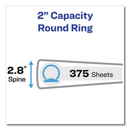 Avery Showcase Economy View Binder with Round Rings, 3 Rings, 2" Capacity, 11 x 8.5, Black 19700