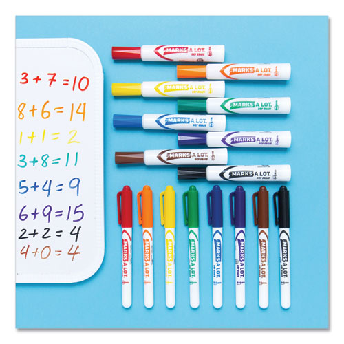 Avery MARKS A LOT Pen-Style Dry Erase Markers, Medium Bullet Tip, Assorted Colors, 4-Set (24459) 24459