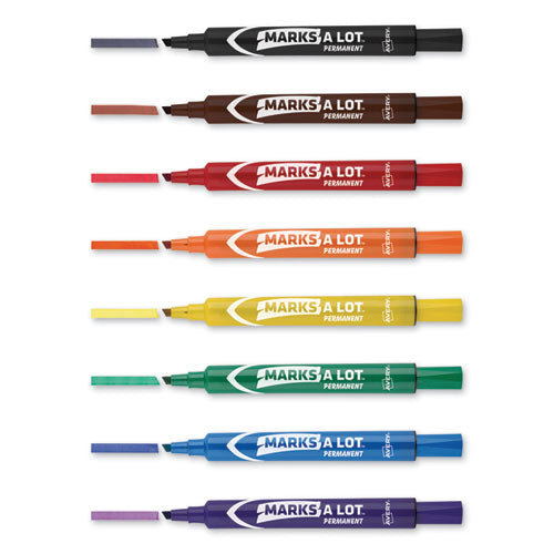 Avery MARKS A LOT Large Desk-Style Permanent Marker, Broad Chisel Tip, Assorted Colors, 12-Set (24800) 24800