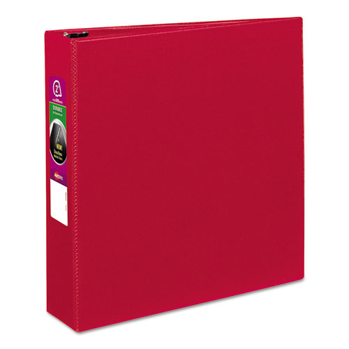 Avery Durable Non-View Binder with DuraHinge and Slant Rings, 3 Rings, 2" Capacity, 11 x 8.5, Red 27203