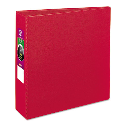 Avery Durable Non-View Binder with DuraHinge and Slant Rings, 3 Rings, 3" Capacity, 11 x 8.5, Red 27204