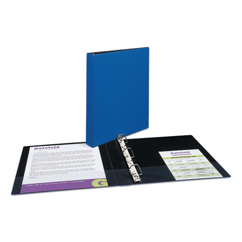 Avery Durable Non-View Binder with DuraHinge and Slant Rings, 3 Rings, 1" Capacity, 11 x 8.5, Blue 27251